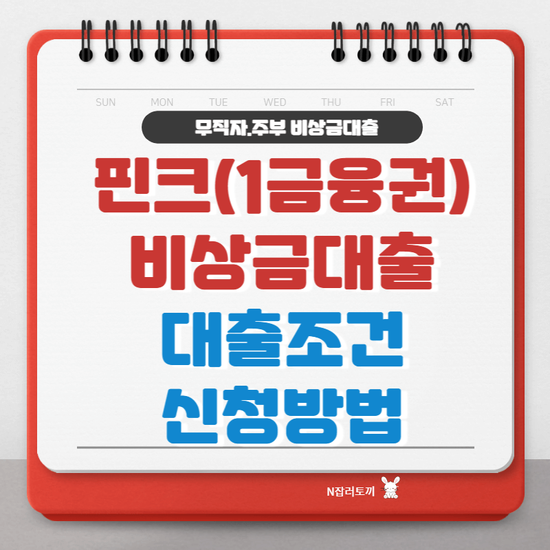 핀크 비상금대출 신청조건과 방법 총정리