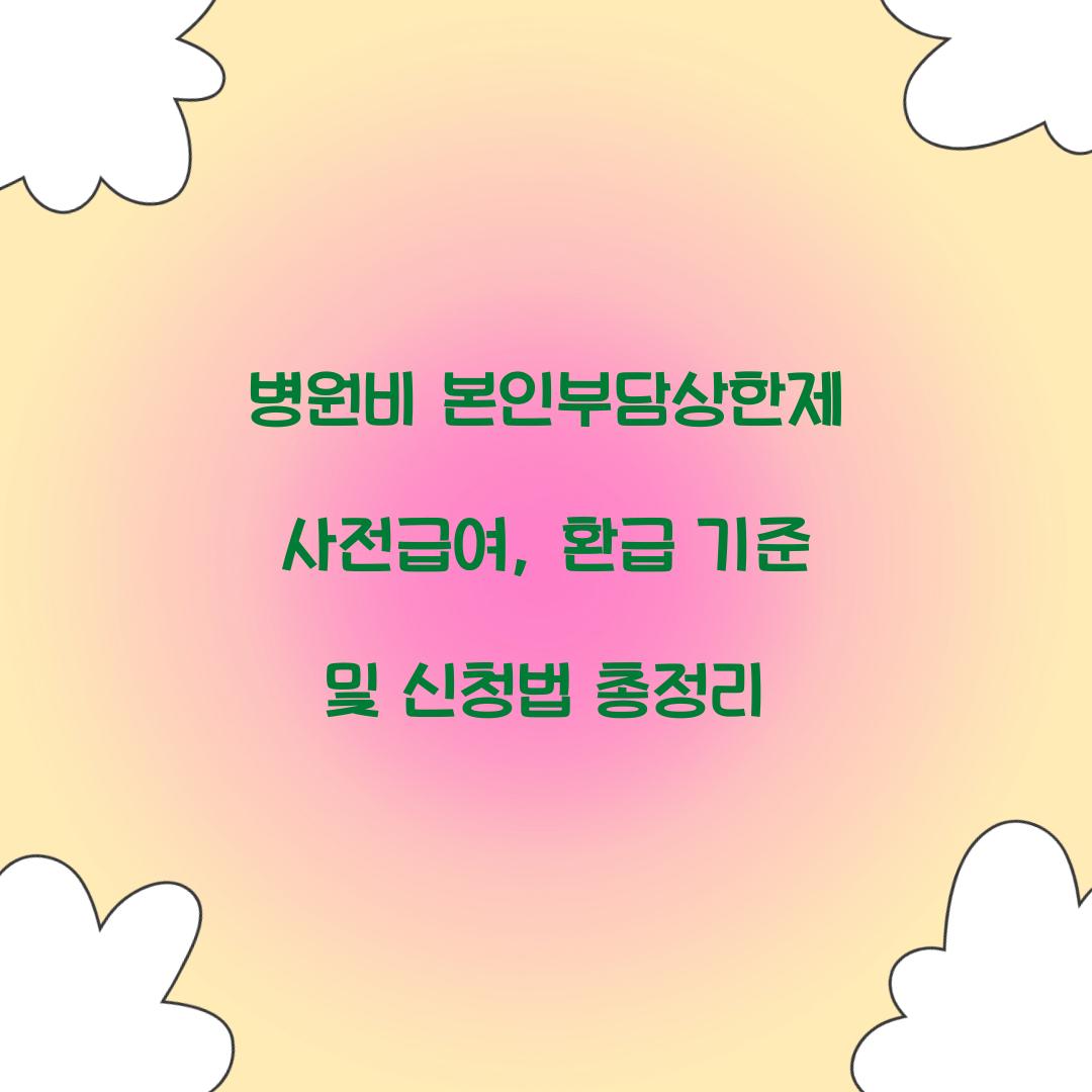 병원비 본인부담상한제 사전급여