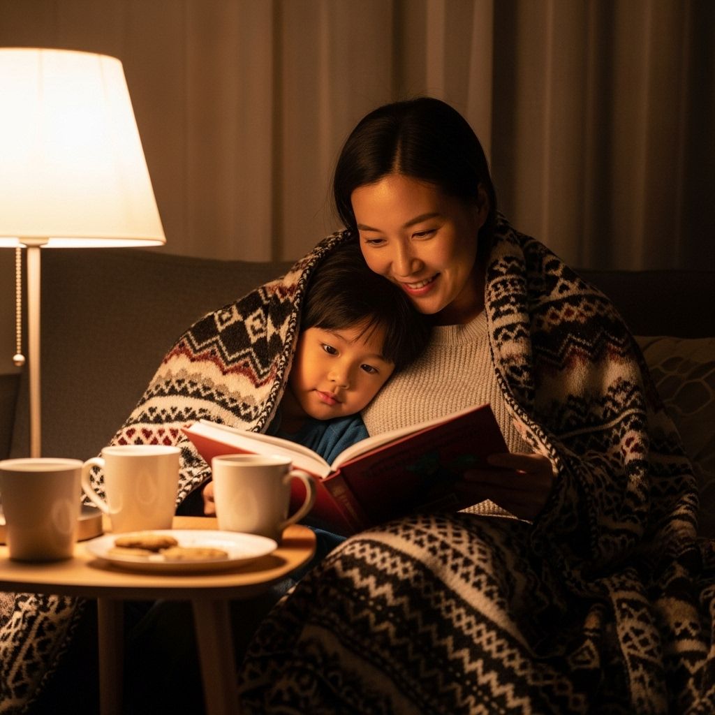 천안시 친환경 보일러 지원금, 엄마가 아이에게 책을 읽어주는 모습