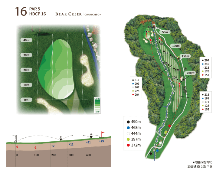 베어크리크 춘천 골프클럽 코스공략도 16