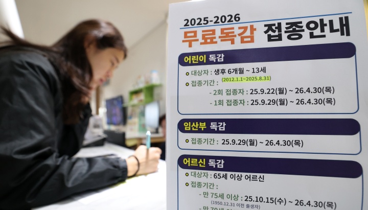 독감예방접종 무료대상 및 접종 시기, 접종후 주의사항 안내