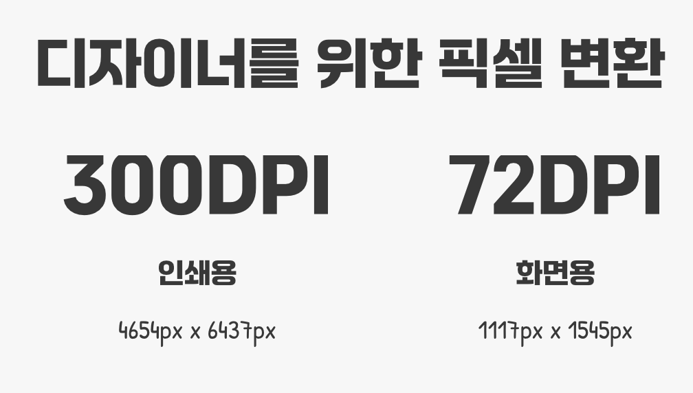 디자이너를 위한 픽셀 변환법