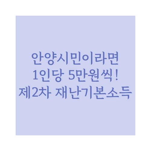 안양시 재난지원금