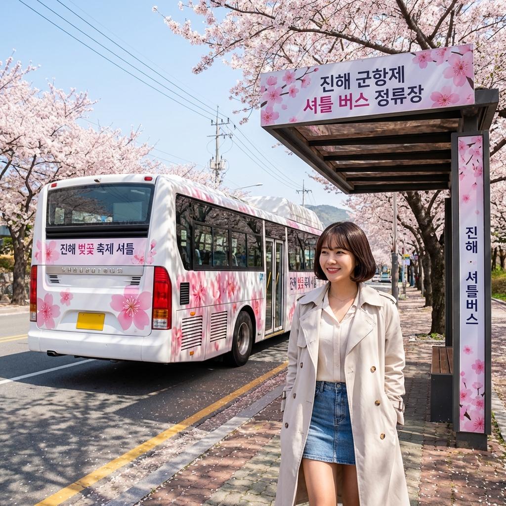 진해 군항제 셔틀버스 노선 및 정류소 위치