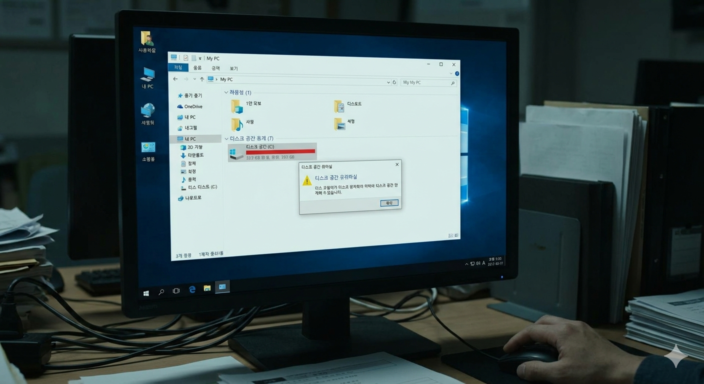 C드라이브 용량 부족 빨간불