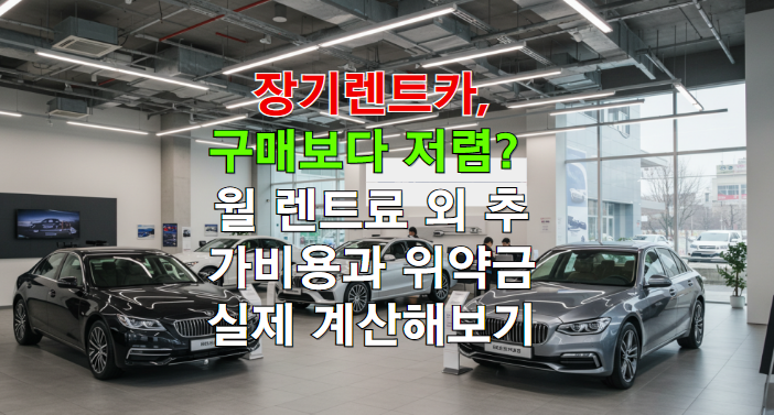 장기렌트카, 구매보다 저렴..? 월 렌트료 외 추가비용과 위약금 실제 계산해보기