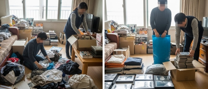 담양 고독사청소 및 정리중