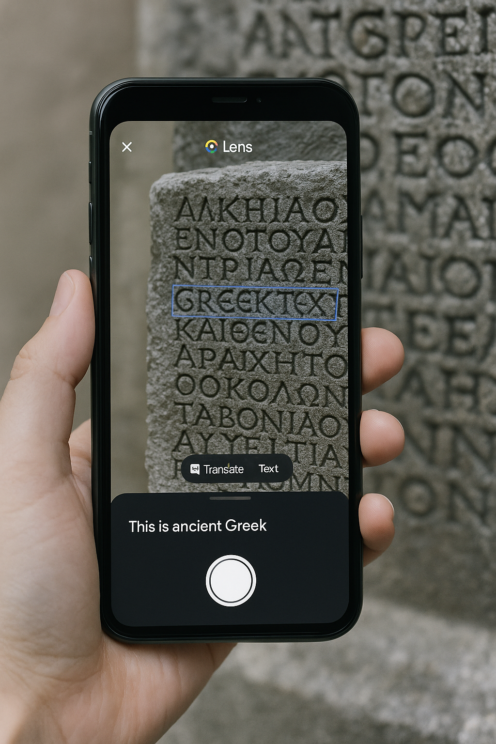 구글 렌즈로 고대 그리스어 텍스트 번역하기
