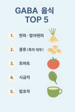 GABA 음식 TOP5 인포그래픽