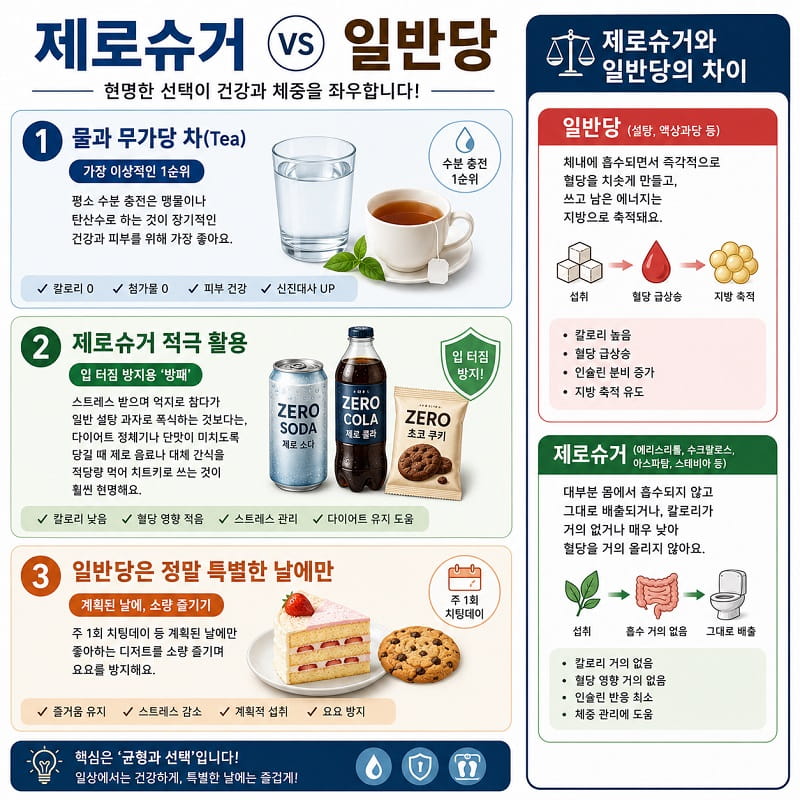 제로슈거 vs 일반당