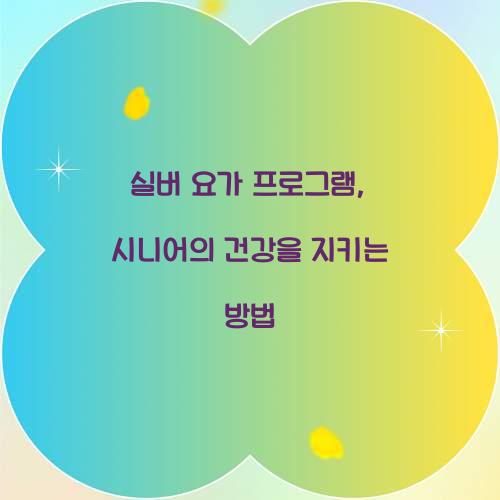 실버 요가 프로그램