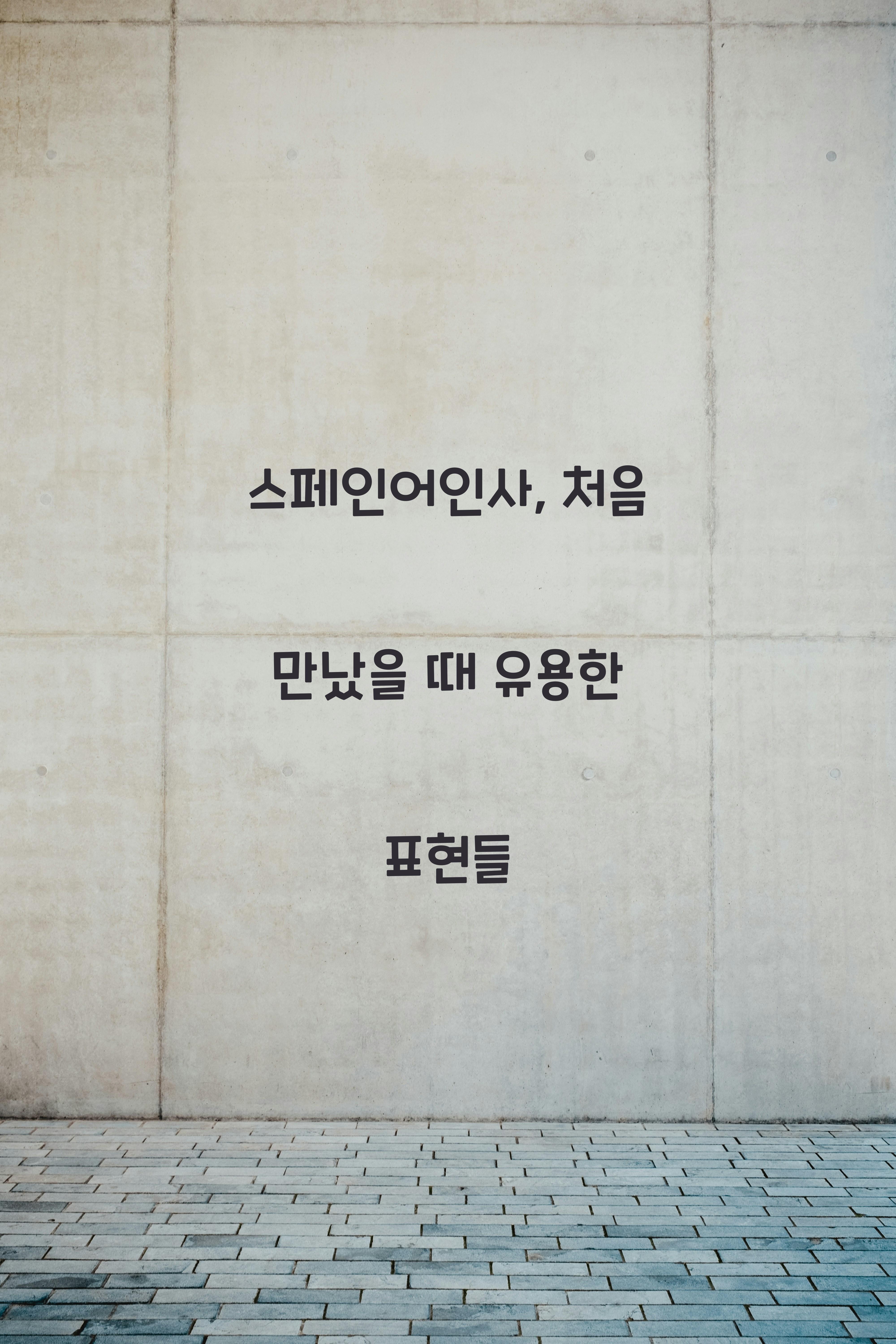 스페인어인사