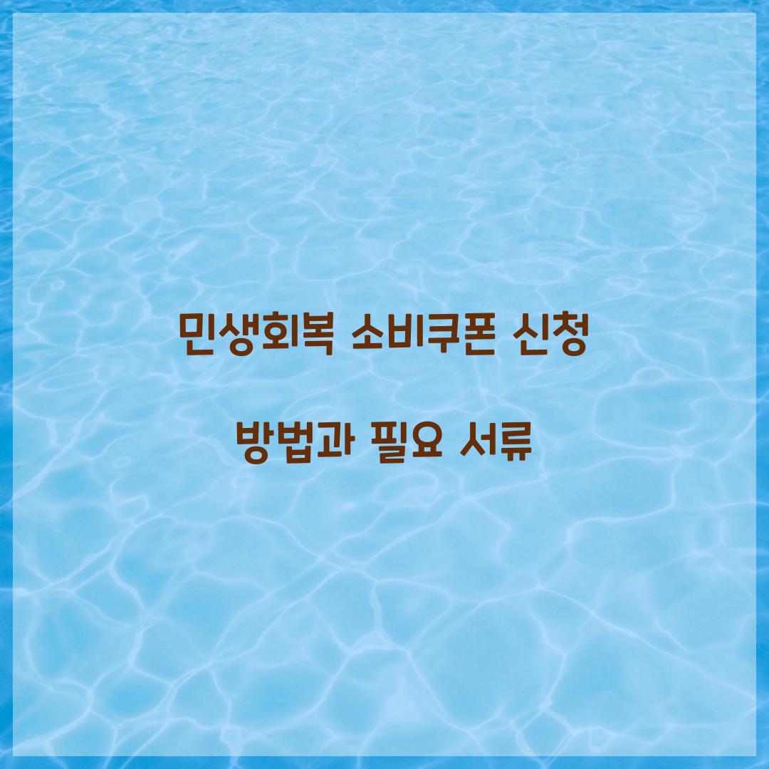 민생회복 소비쿠폰