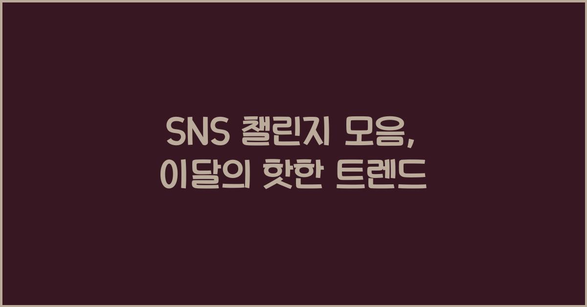 SNS 챌린지 모음