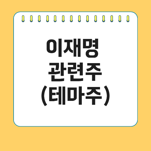 이재명 관련주 테마주