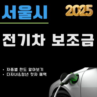 썸네일_서울시 전기차 보조금 2025 신청방법 (최대한도, 대상차종, 다자녀 청년첫차)