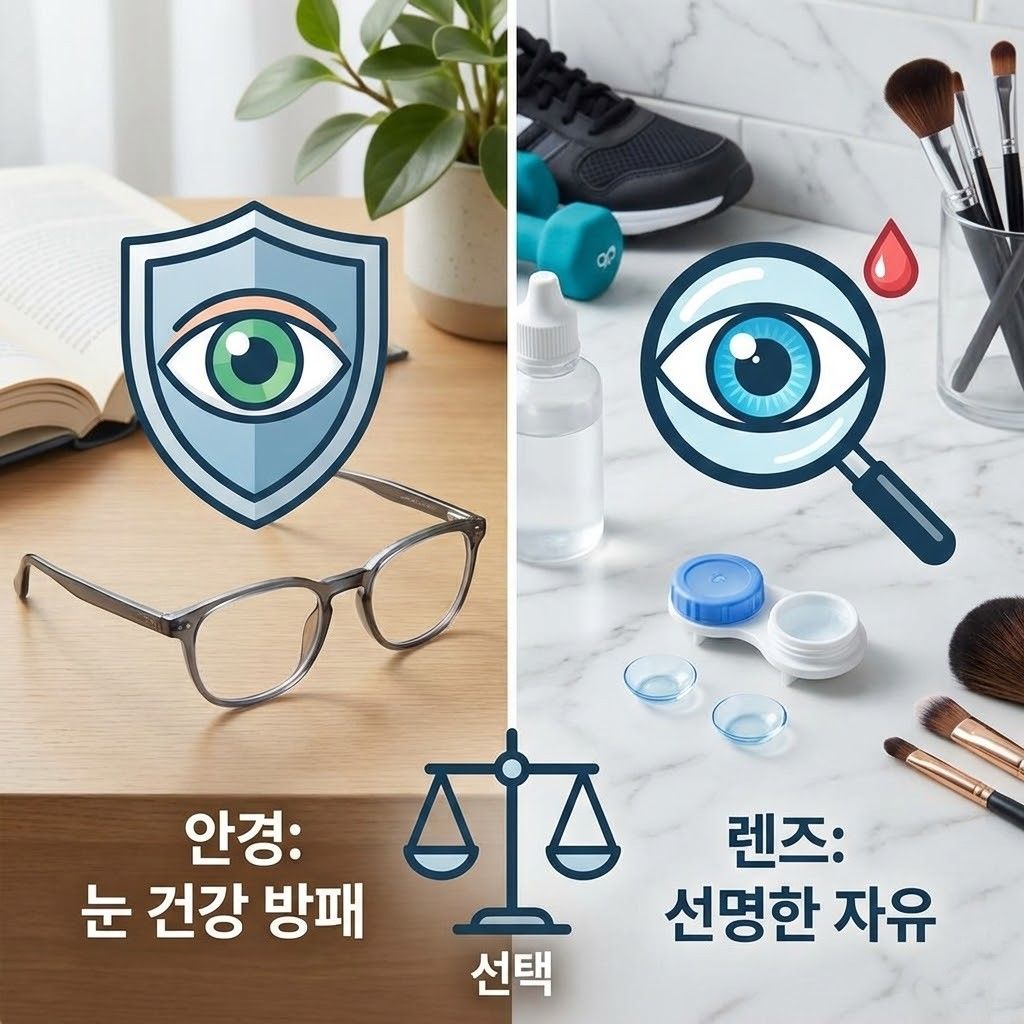 안경 vs 렌즈, 눈 건강에 더 좋은 선택은 무엇일까?