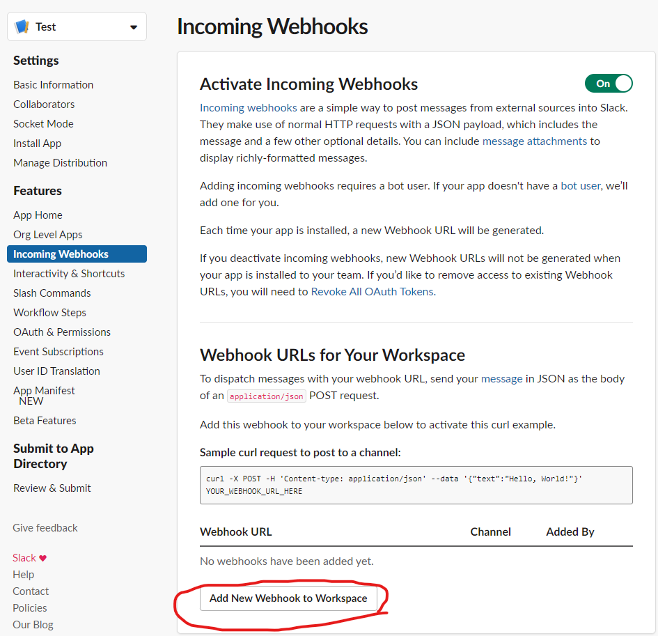 git action slack 연동