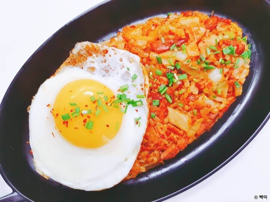 훈제오리-김치볶음밥-다이어트-레시피