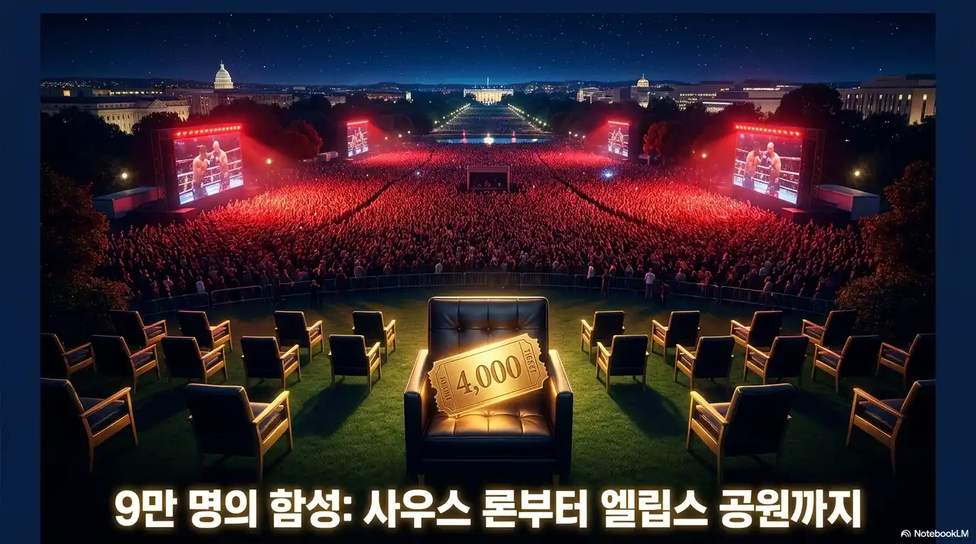 UFC 프리덤 250 백악관 사우스 론 엘립스 공원 관중 9만 명 야외 관람