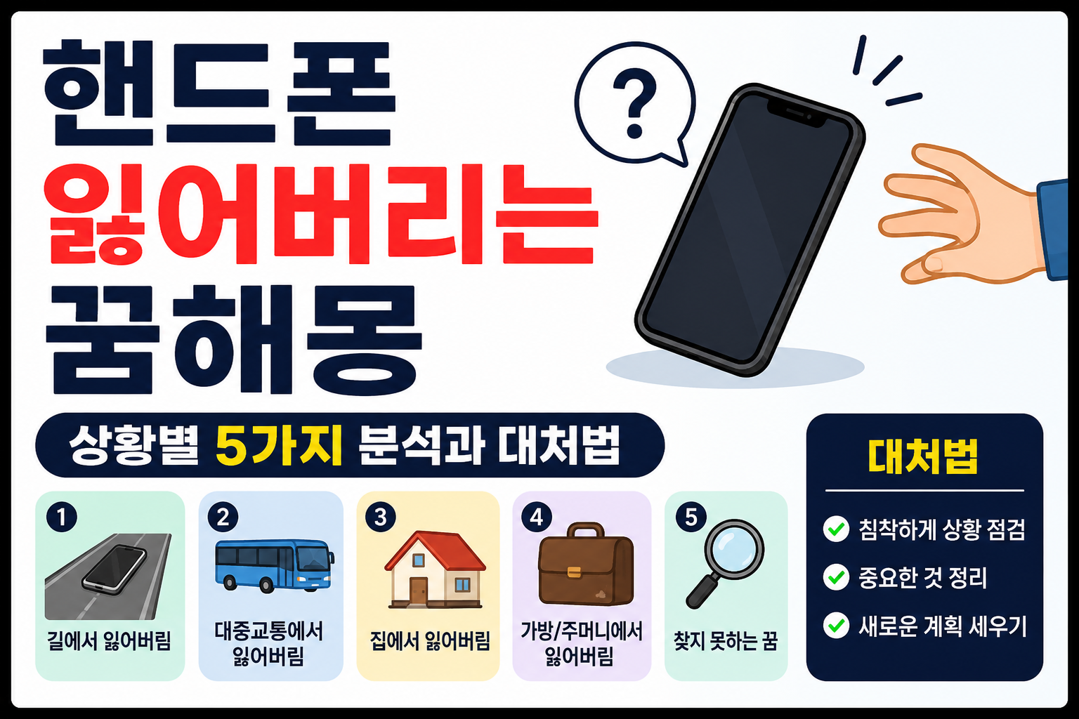 핸드폰 잃어버리는 꿈해몽 상황별 5가지 분석과 대처법 이미지