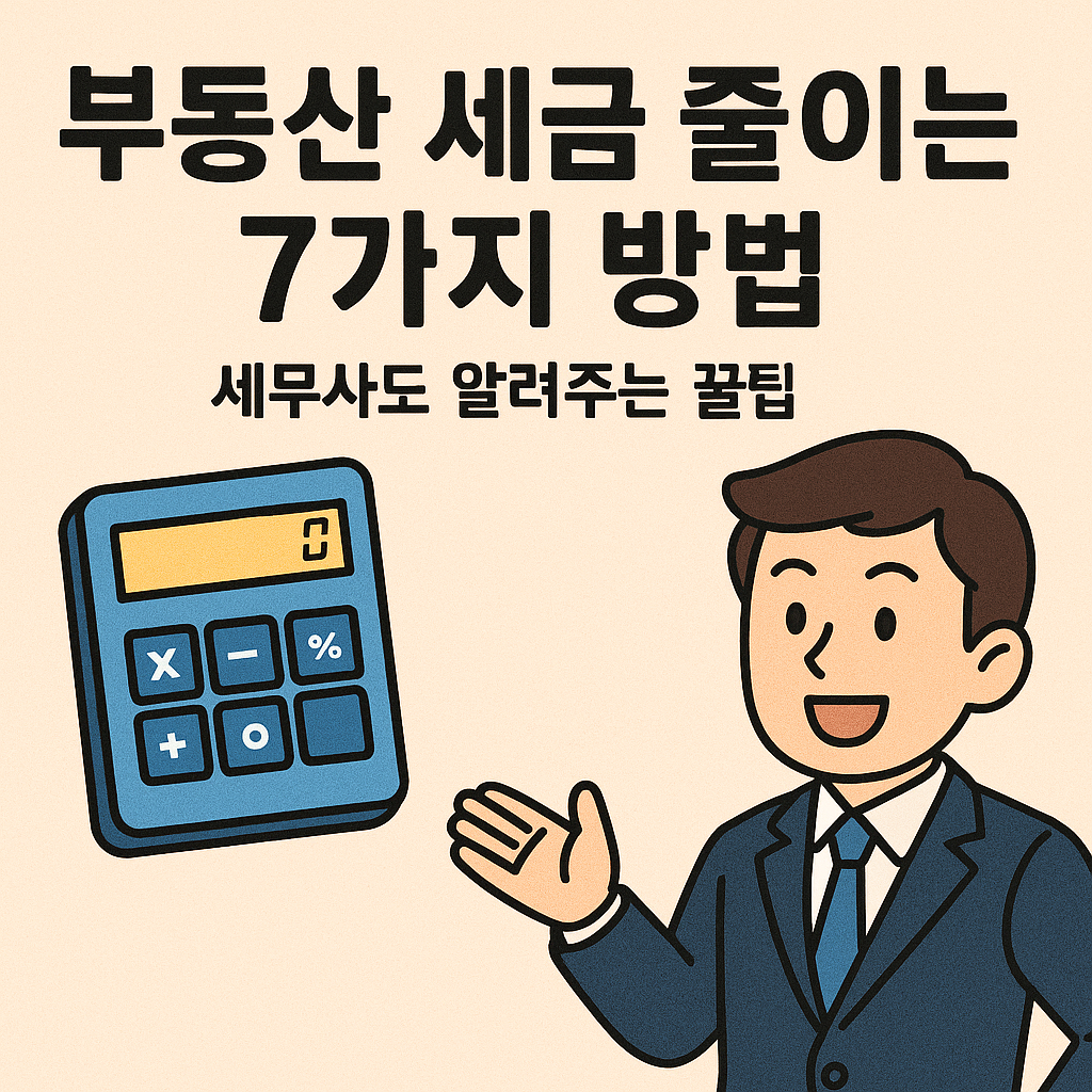 부동산 관련 세금 줄이는 방법