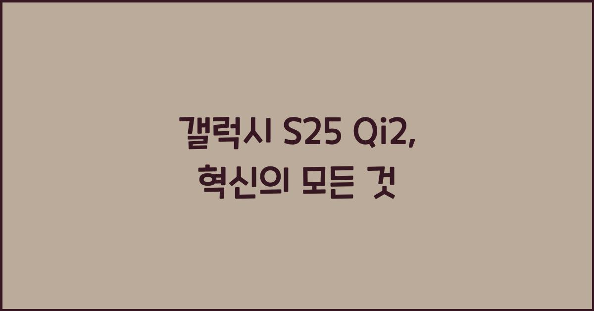 갤럭시 s25 qi2