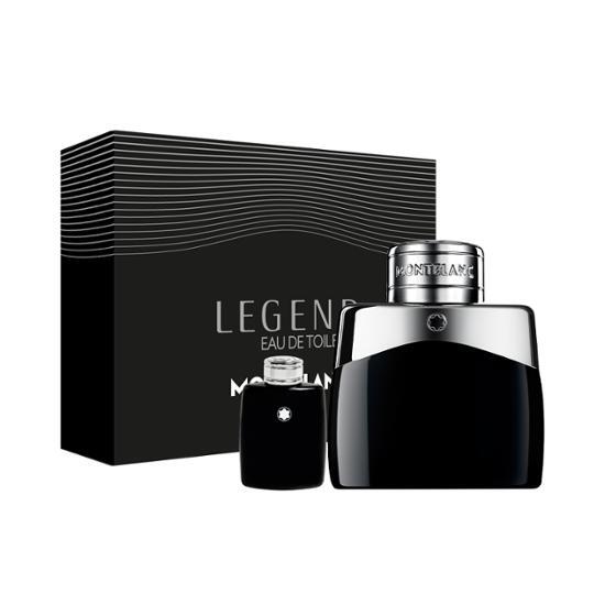 검정색 향수병에 들어있는 남자향수와 케이스