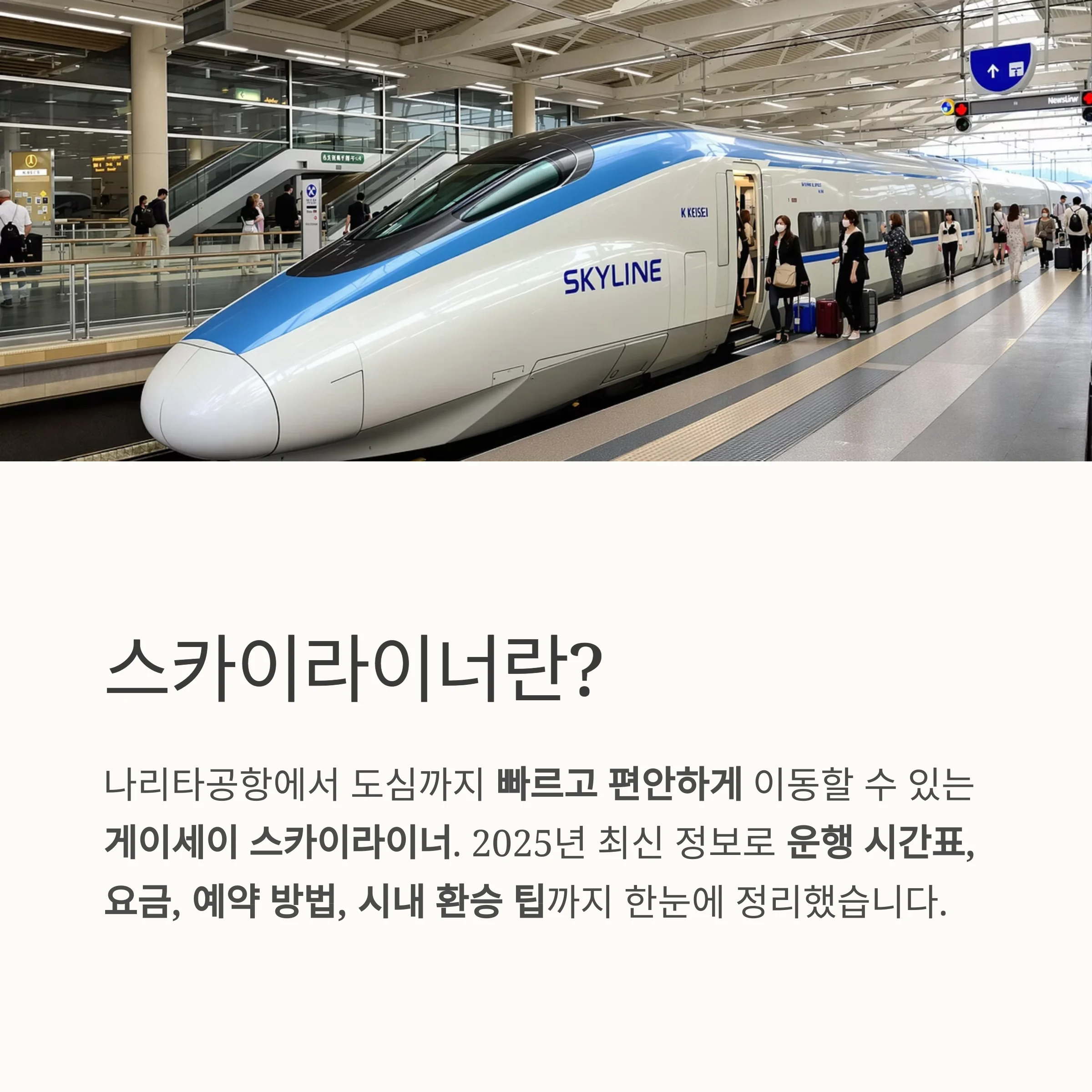 도쿄 스카이라이너 완전 공략: 시간표