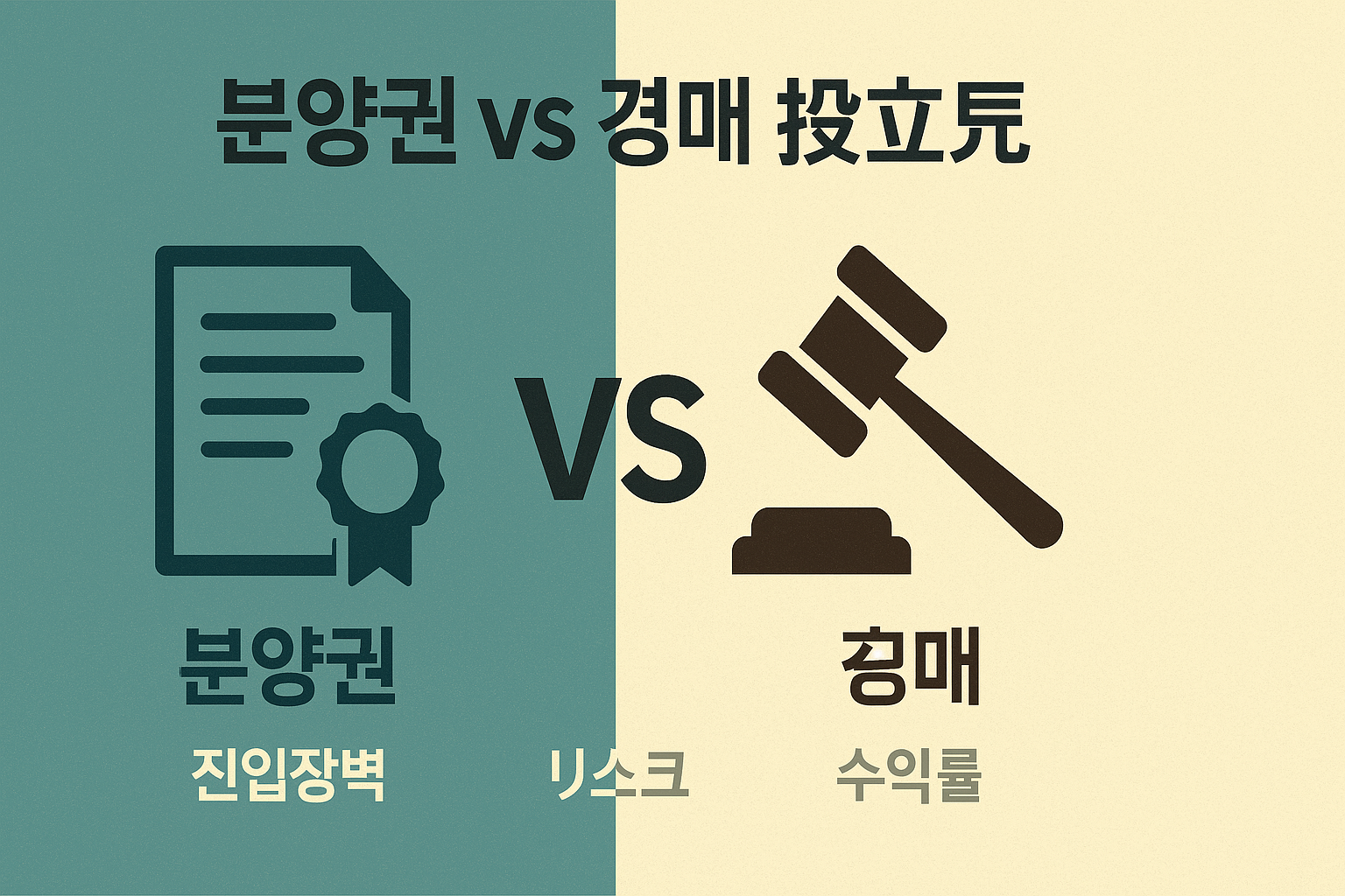 분양권 vs 경매 투자