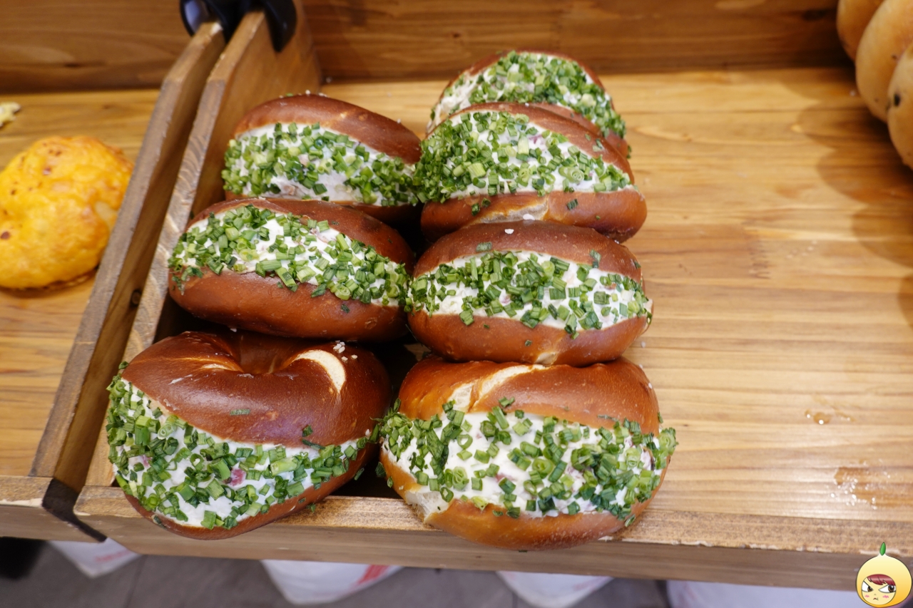 쪽파크림치즈베이글