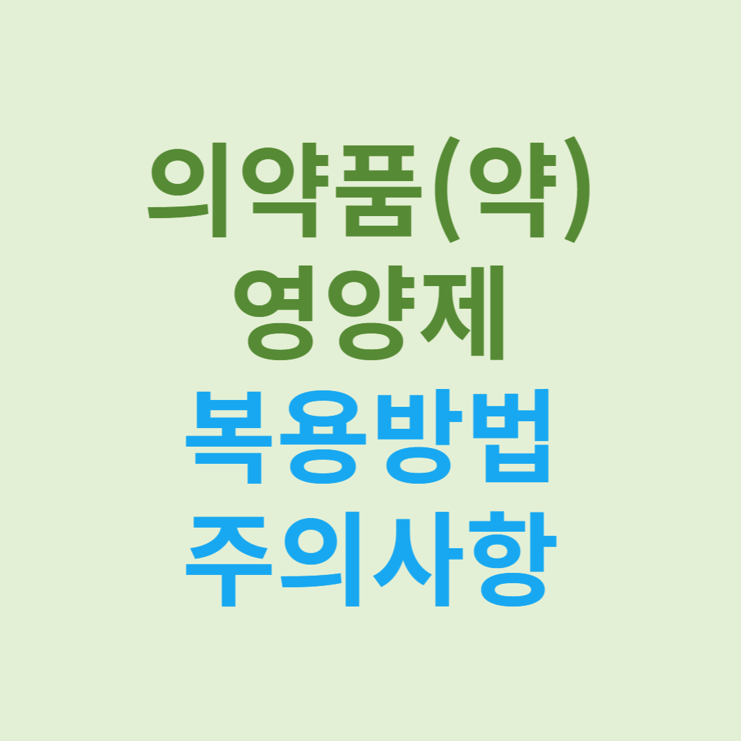 의약품 약 영양제 건강보조식품 보충제 복용방법 차이점 비교 주의사항 먹는방법