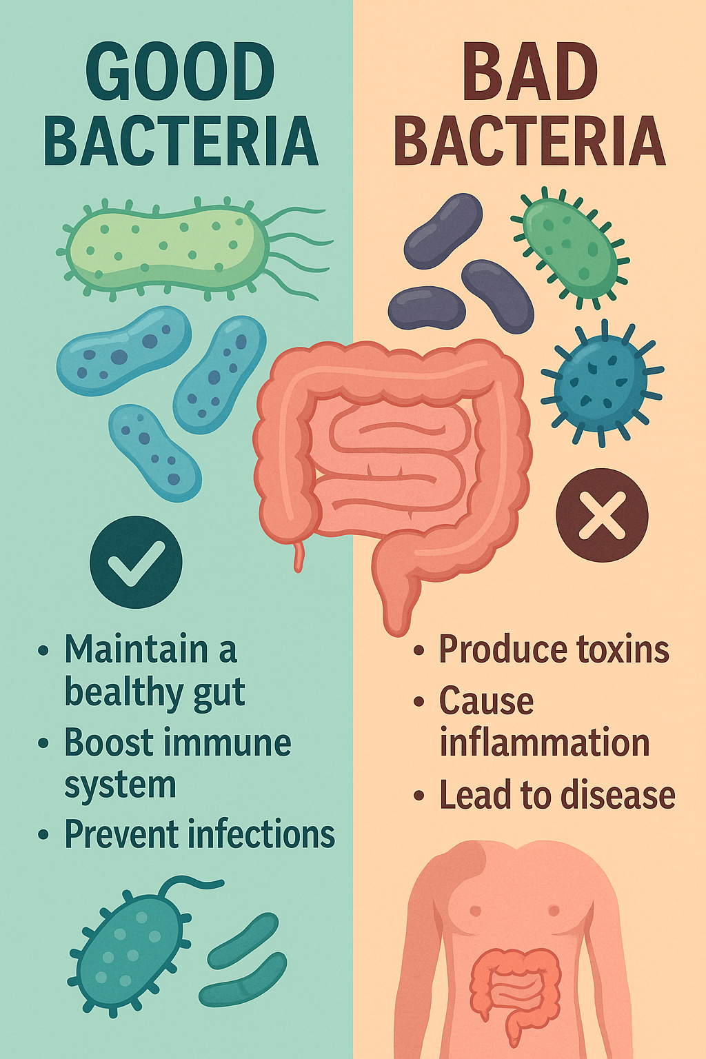 장 건강을 지키는 좋은 균과 나쁜 균 관련 사진