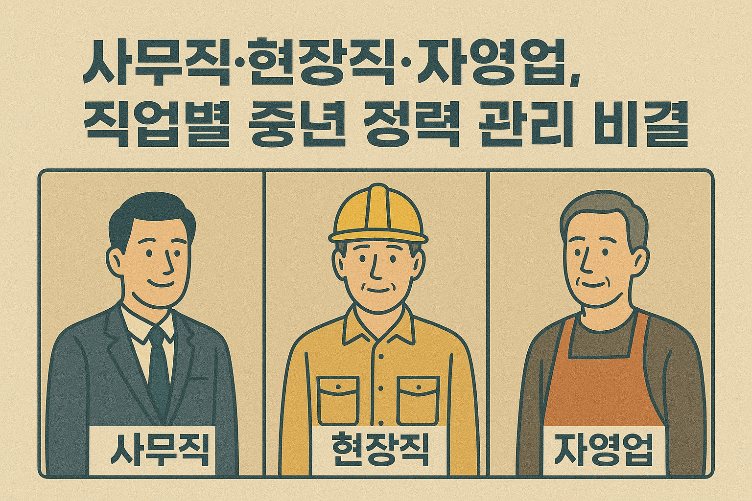 사무직·현장직·자영업, 직업별 중년 정력 관리 비결