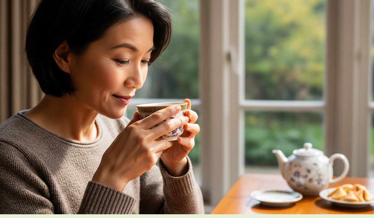 차 마시는 여자2