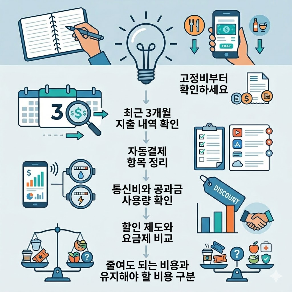 생활비 절약 우선순위 확인 체크리스트