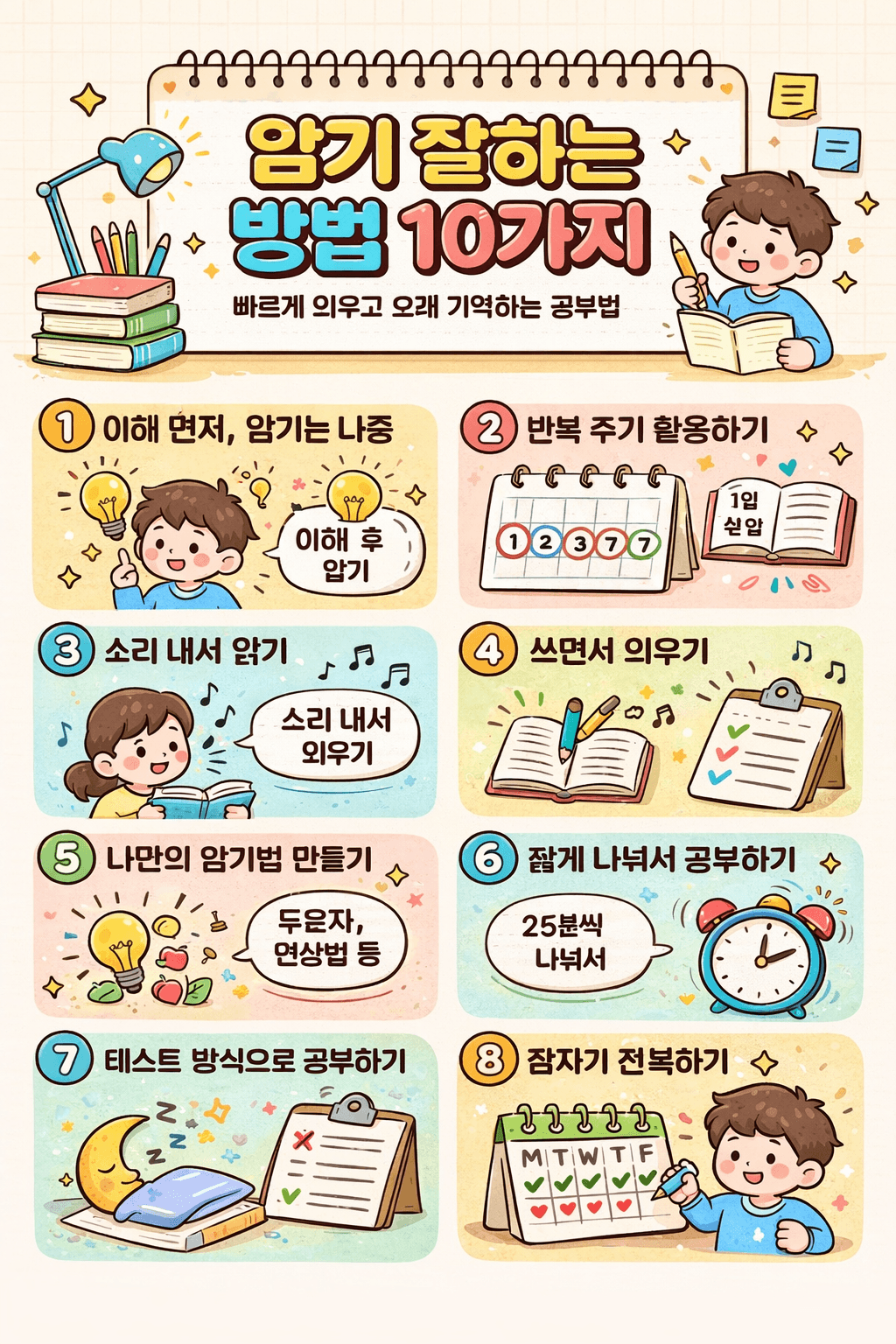 암기 잘하는 방법 10가지