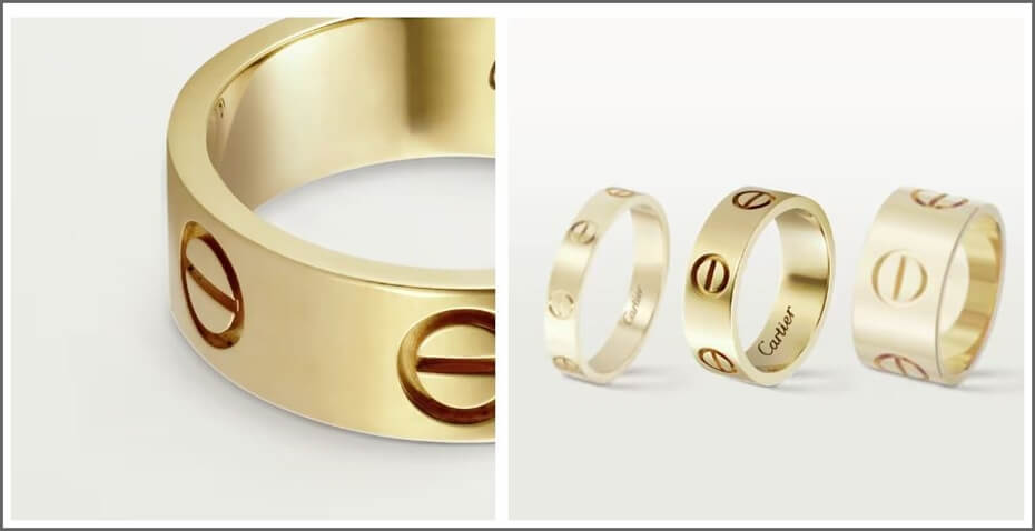 클래식 러브링 골드색