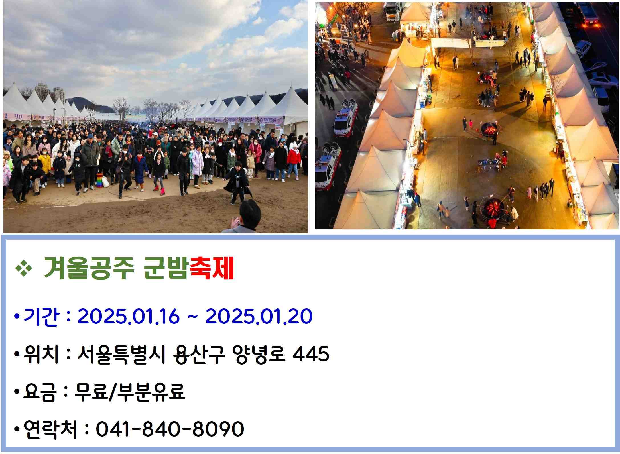 겨울공주 군밤축제