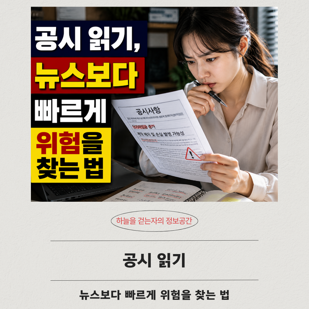 공시 읽기, 뉴스보다 빠르게 위험을 찾는 법