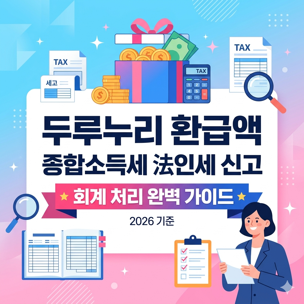 두루누리 환급액 회계 처리법 종합소득세 법인세 신고 국고보조금 완벽 가이드