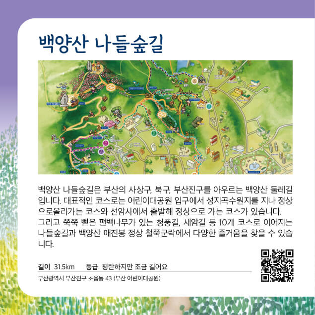 [명품 숲길 50선] 부산 백양산 나들숲길 : 전망·숲·역사가 어우러진 길