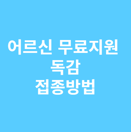 어르신 무료지원 독감 접종방법
