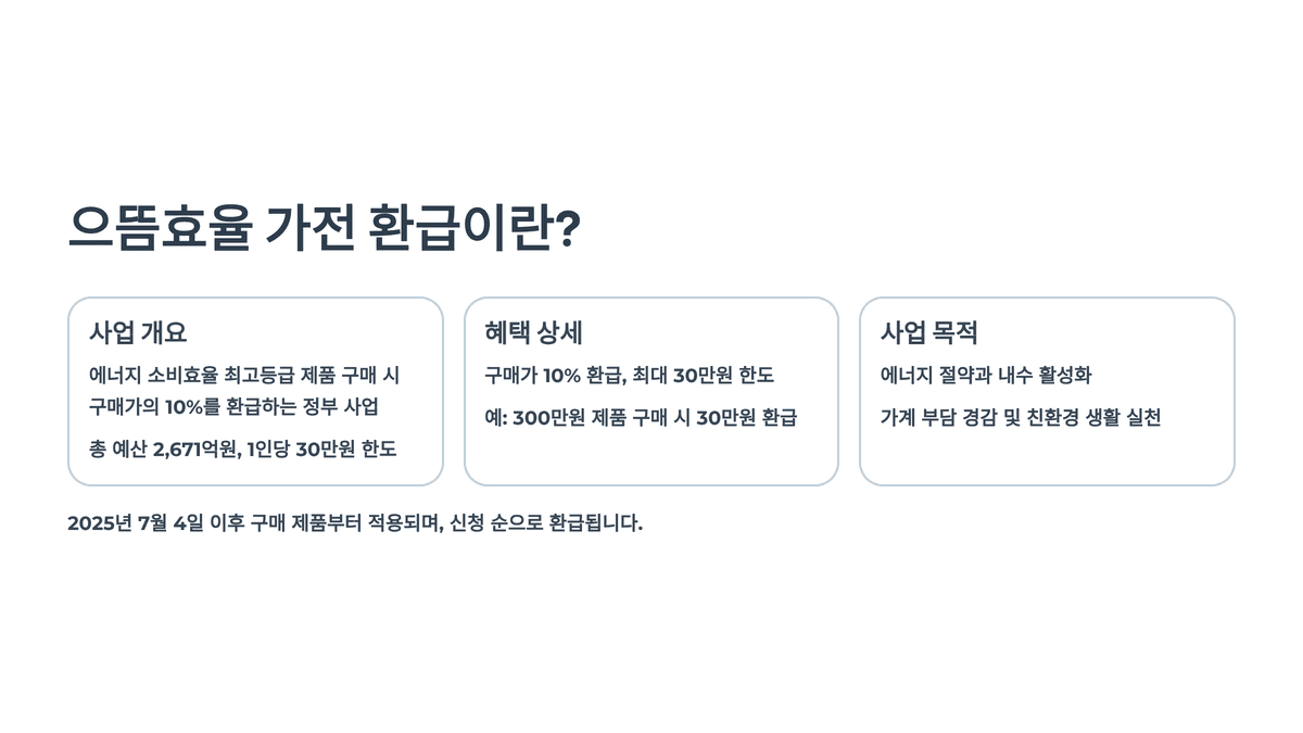 으뜸효율 가전 환급 사업이란?