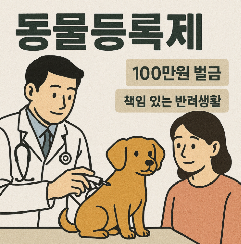 수의사가 강아지에게 마이크로 칩을 삽입하는 모습을 보호자가 지켜본는 장면