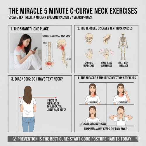 당신 목, 'C커브'를 잃고 'I자'가 되고 있습니다! '거북목 증후군' 방치하면 전신 망가지는 이유 (ft. 5분 교정운동)