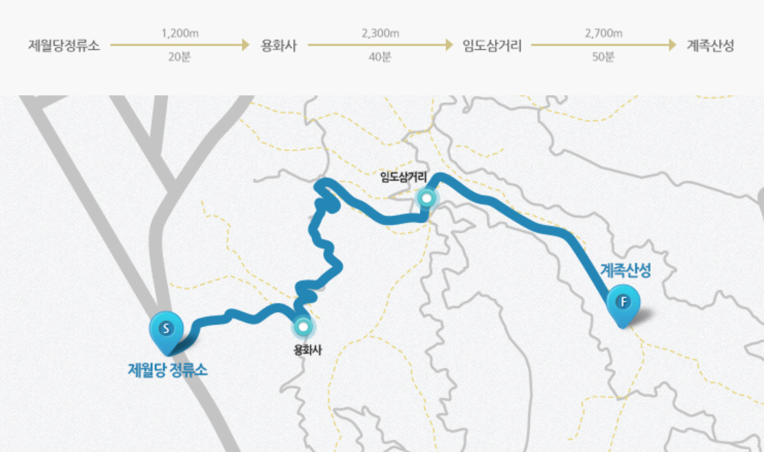 계족산 등산코스