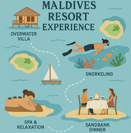 몰디브 여행 지도 사진