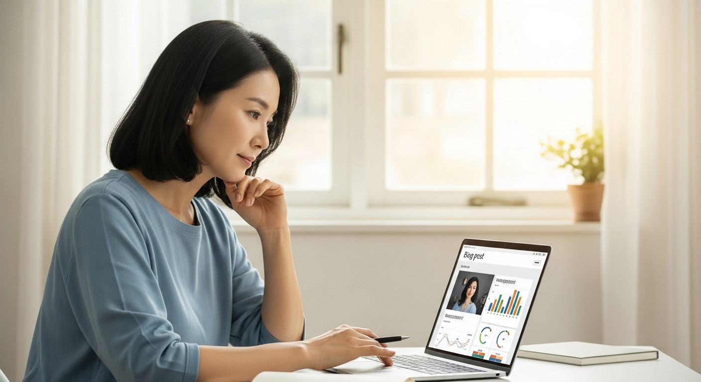 블로그 체류 시간 확인 장면