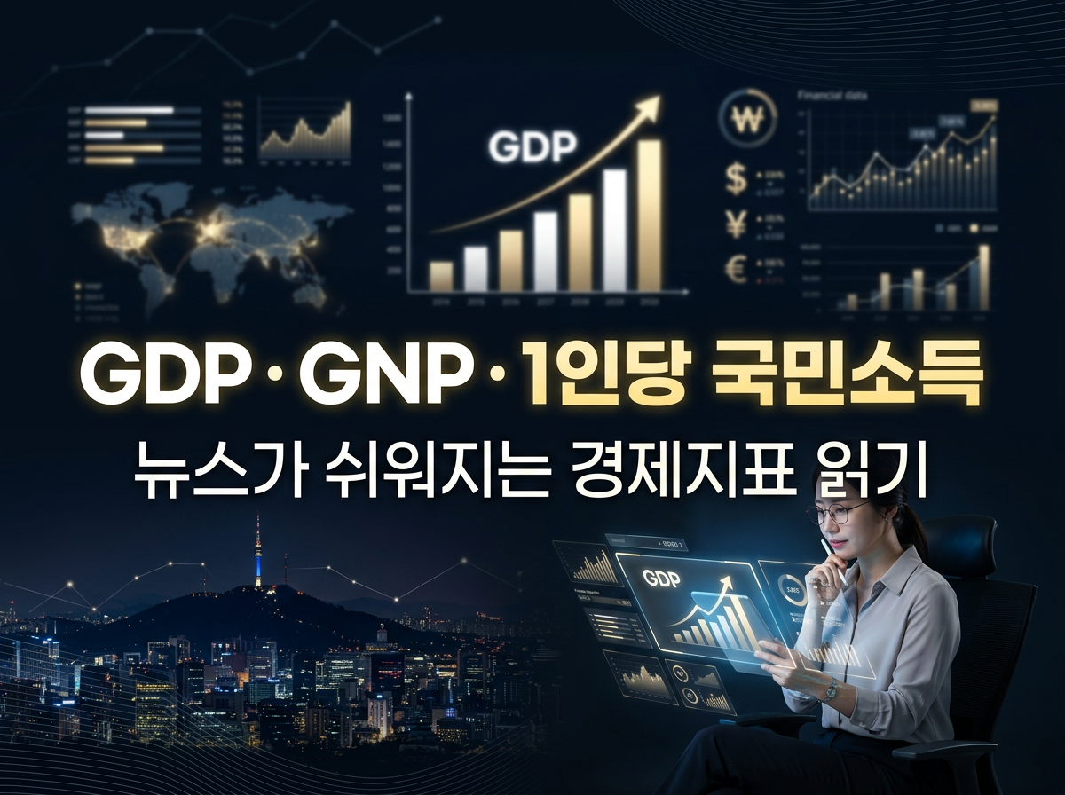 GDP, GNP, 1인당 국민 소득에 대해 알아봅니다.